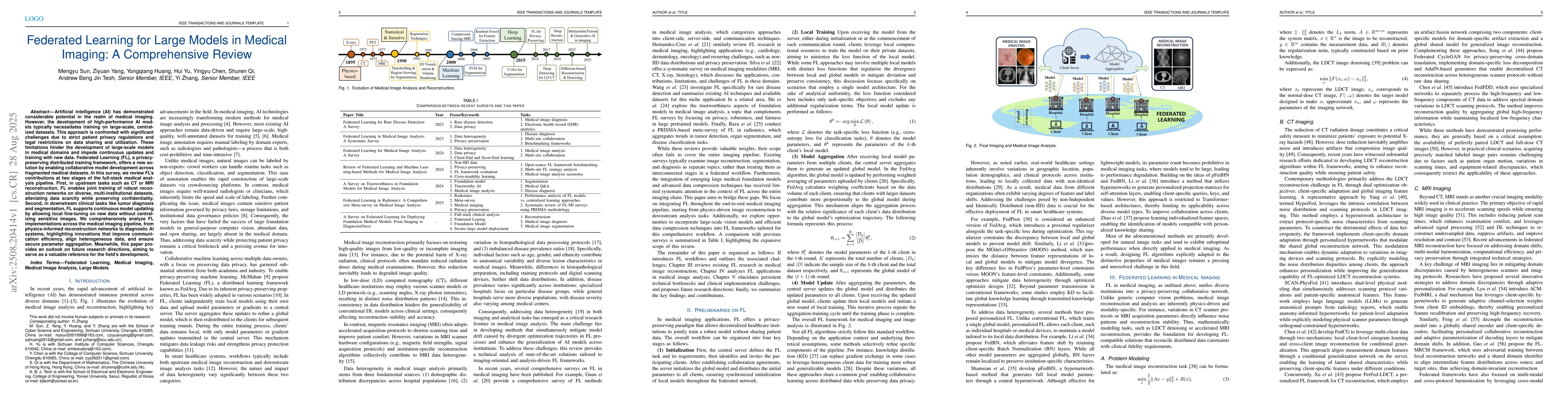 Thumbnail for Federated Learning for Large Models in Medical Imaging: A Comprehensive
  Review