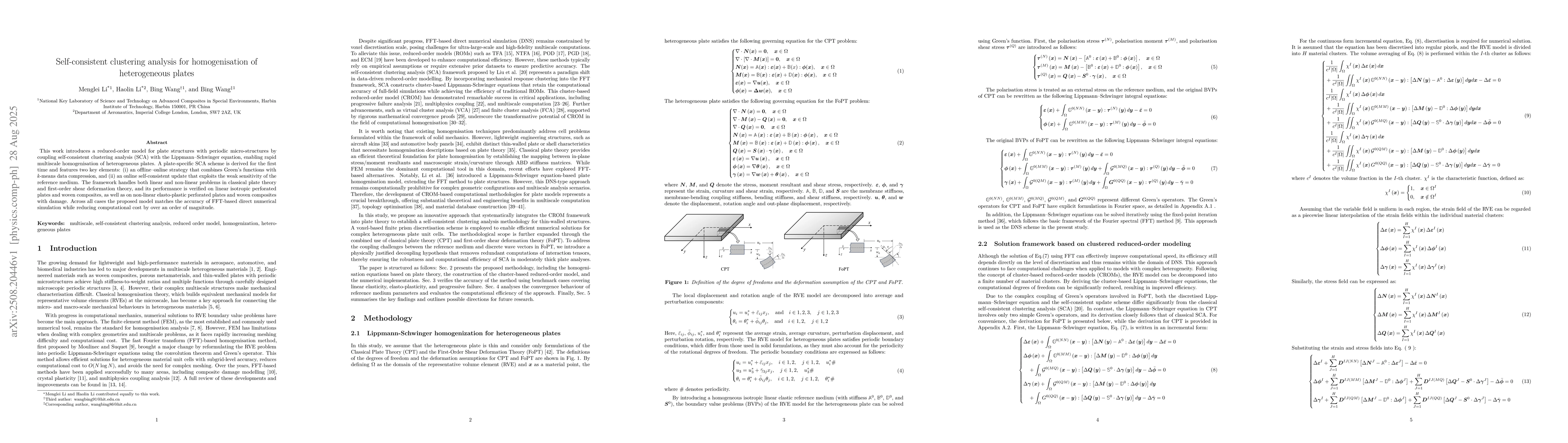Thumbnail for Self-consistent clustering analysis for homogenisation of heterogeneous
  plates