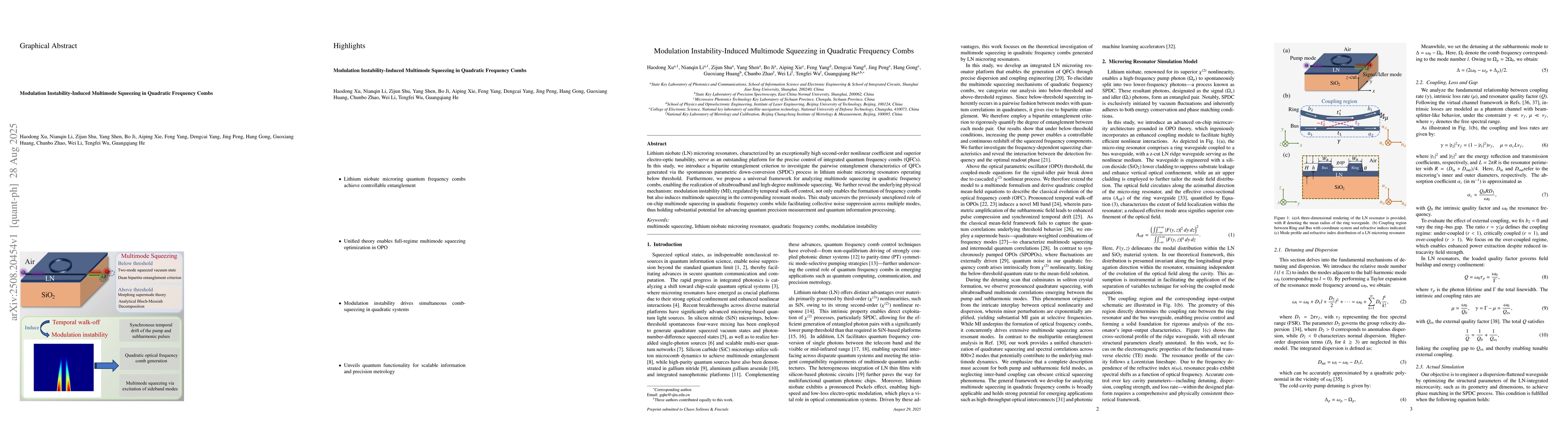 Thumbnail for Modulation Instability-Induced Multimode Squeezing in Quadratic
  Frequency Combs