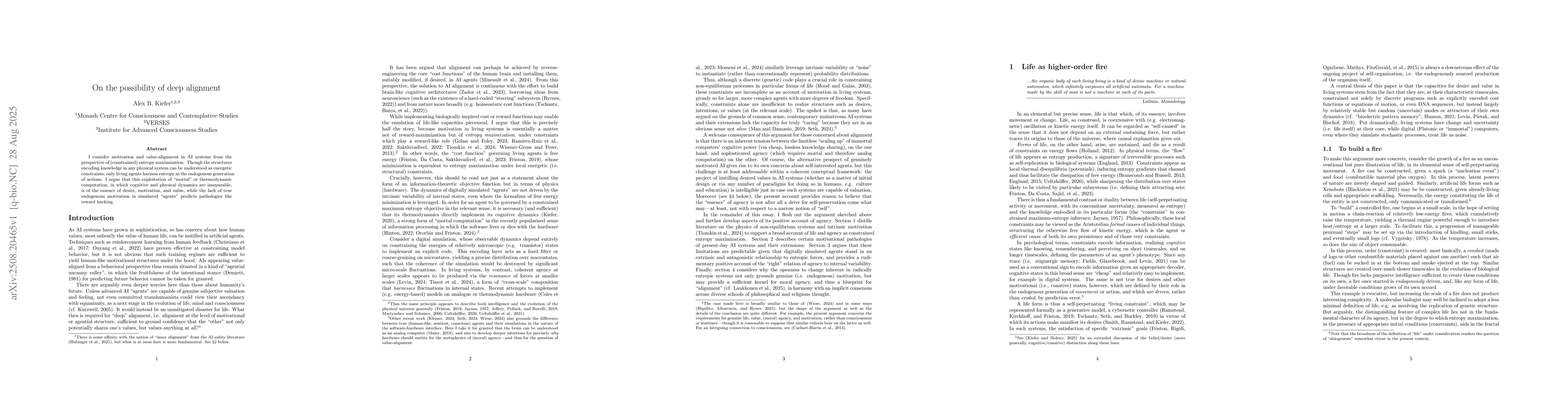 Thumbnail for On the possibility of deep alignment