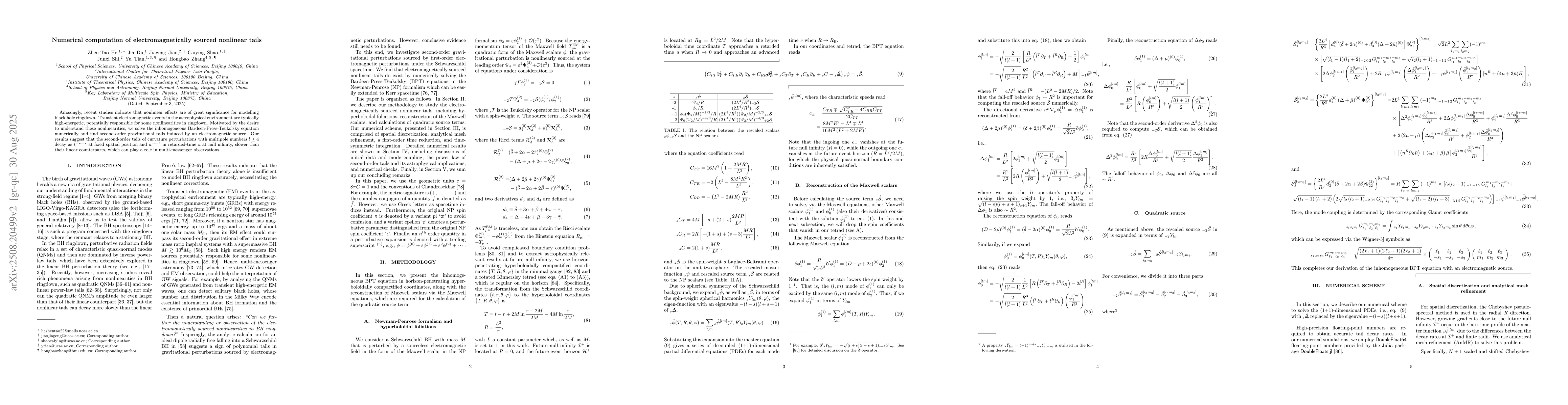 Thumbnail for Numerical computation of electromagnetically sourced nonlinear tails