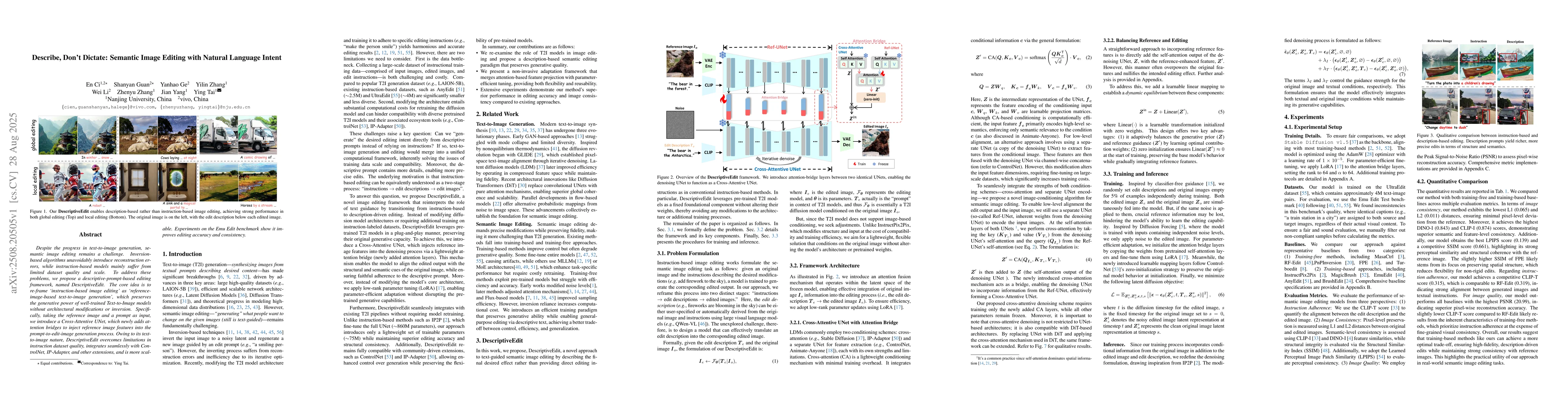 Thumbnail for Describe, Don't Dictate: Semantic Image Editing with Natural Language
  Intent