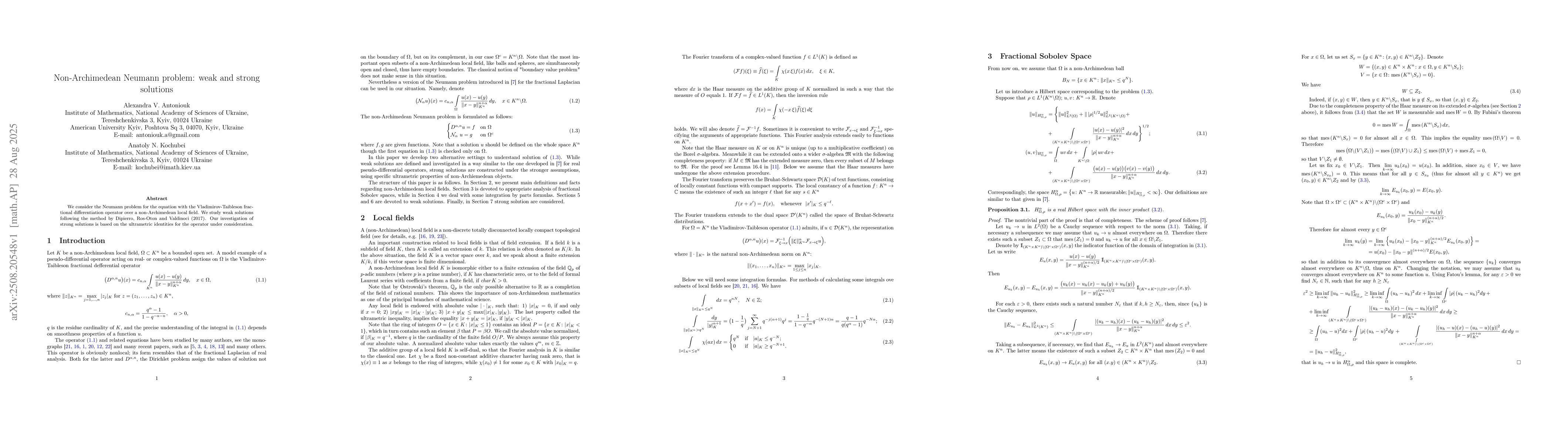 Thumbnail for Non-Archimedean Neumann problem: weak and strong solutions