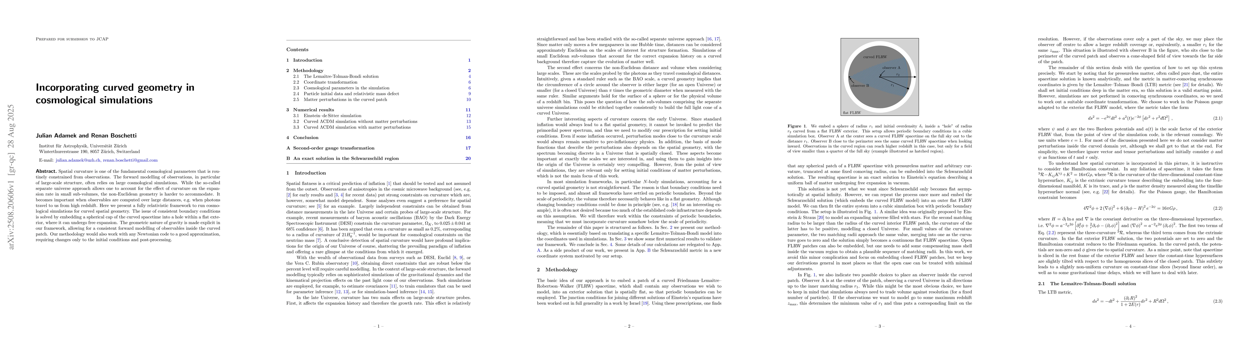 Thumbnail for Incorporating curved geometry in cosmological simulations