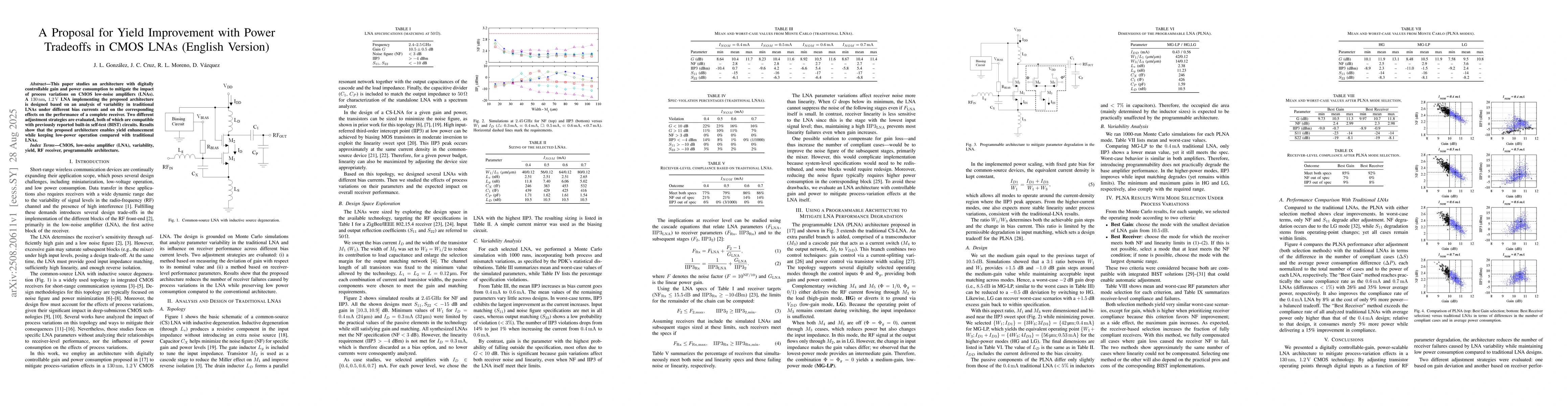 Thumbnail for A Proposal for Yield Improvement with Power Tradeoffs in CMOS LNAs
  (English Version)