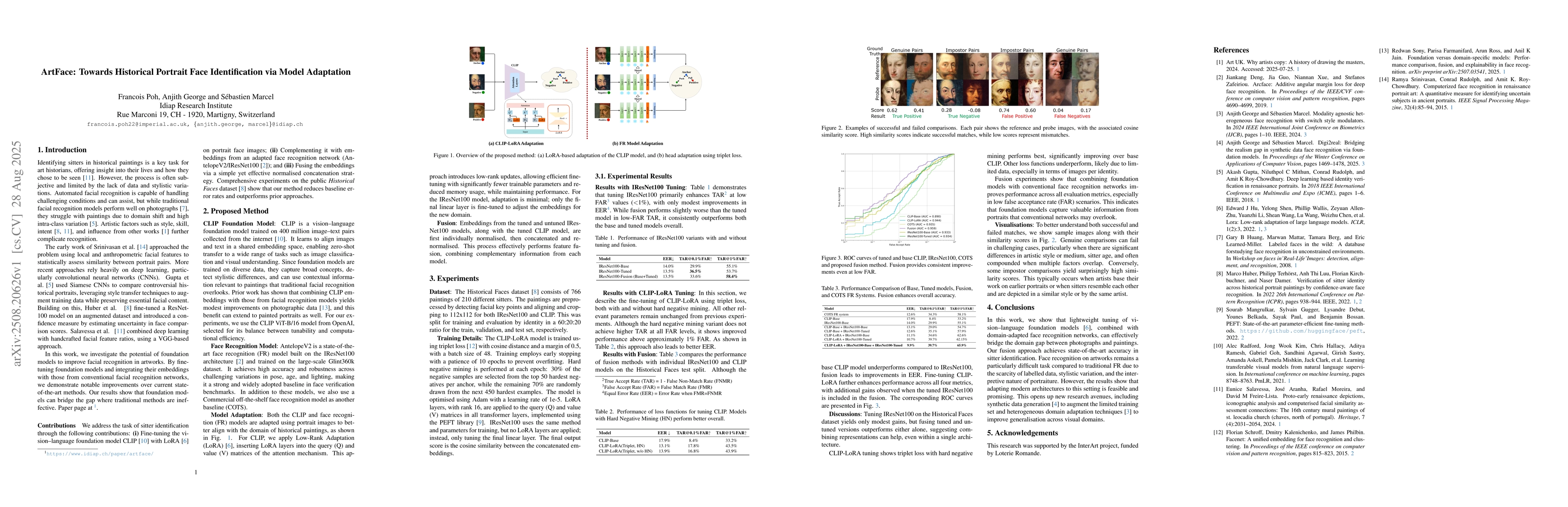 Thumbnail for ArtFace: Towards Historical Portrait Face Identification via Model
  Adaptation