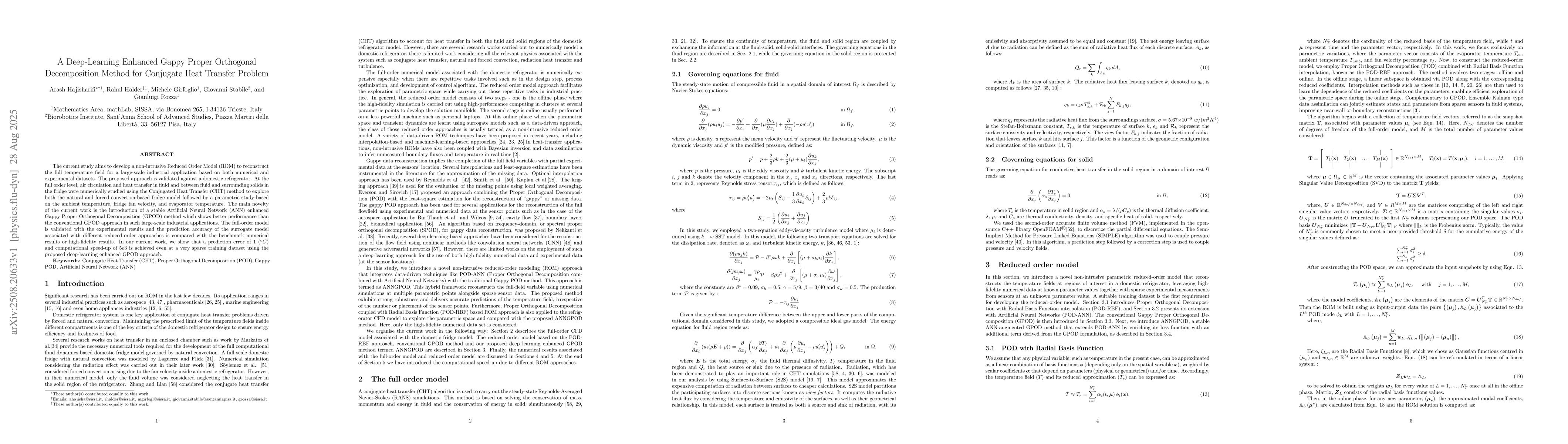 Thumbnail for A Deep-Learning Enhanced Gappy Proper Orthogonal Decomposition Method
  for Conjugate Heat Transfer Problem