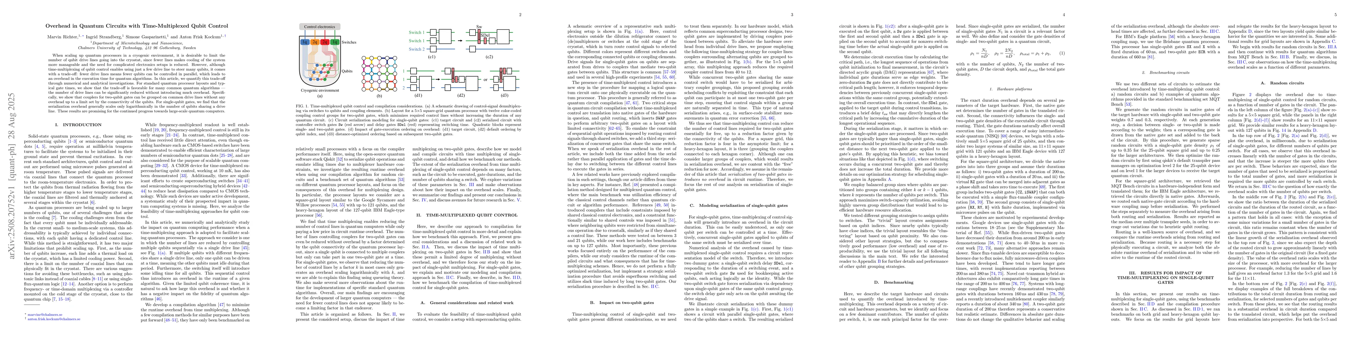 Thumbnail for Overhead in Quantum Circuits with Time-Multiplexed Qubit Control