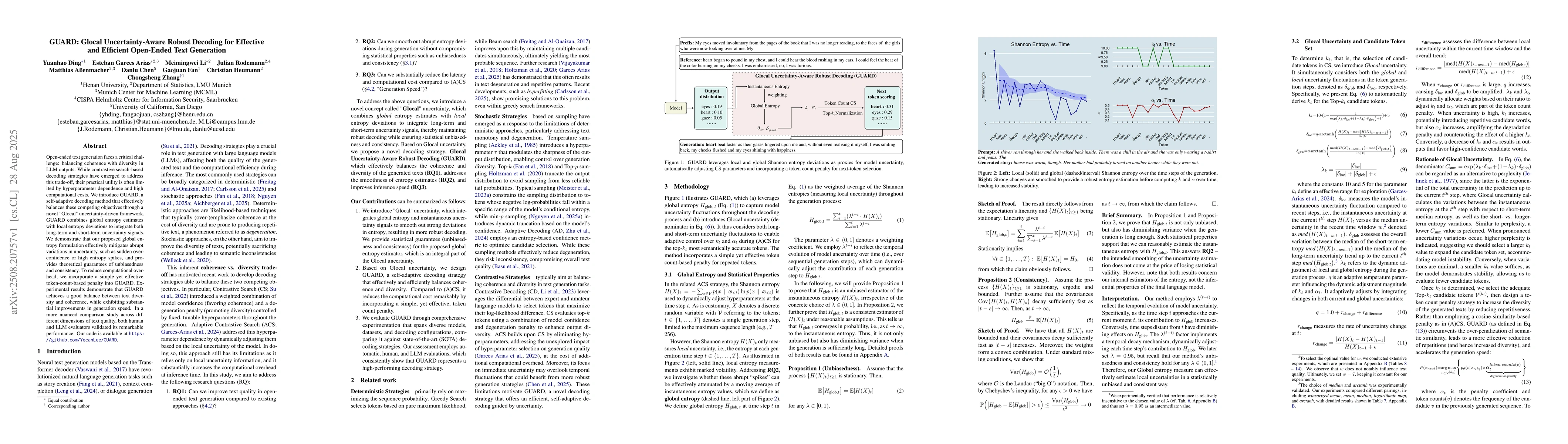 Thumbnail for GUARD: Glocal Uncertainty-Aware Robust Decoding for Effective and
  Efficient Open-Ended Text Generation