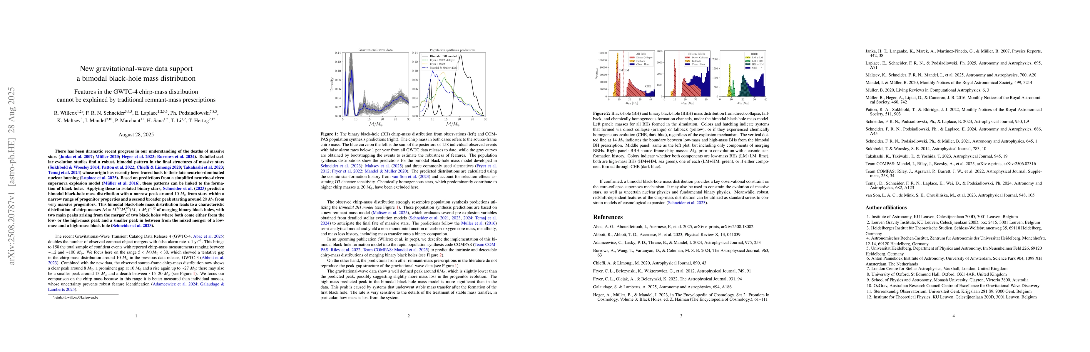 Thumbnail for New gravitational-wave data support a bimodal black-hole mass
  distribution