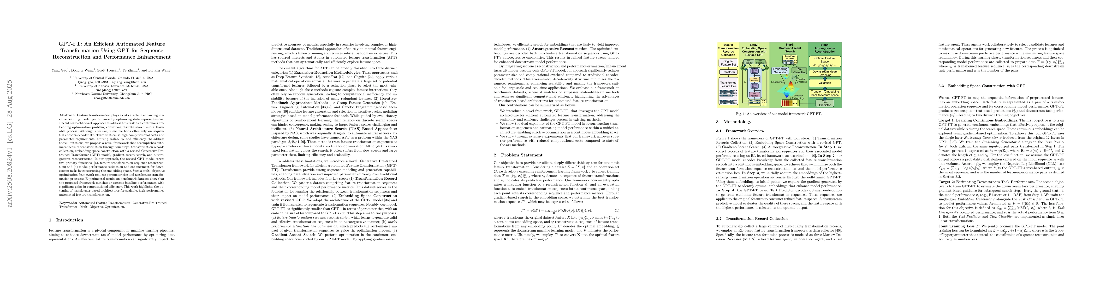 Thumbnail for GPT-FT: An Efficient Automated Feature Transformation Using GPT for
  Sequence Reconstruction and Performance Enhancement