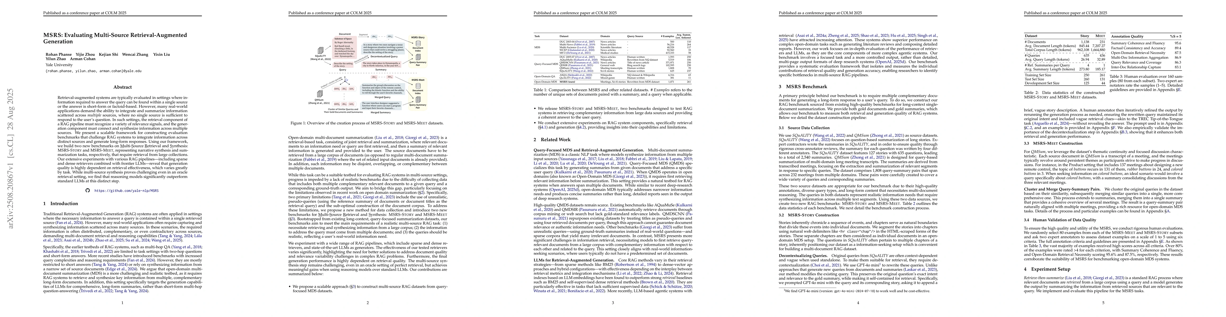 Thumbnail for MSRS: Evaluating Multi-Source Retrieval-Augmented Generation