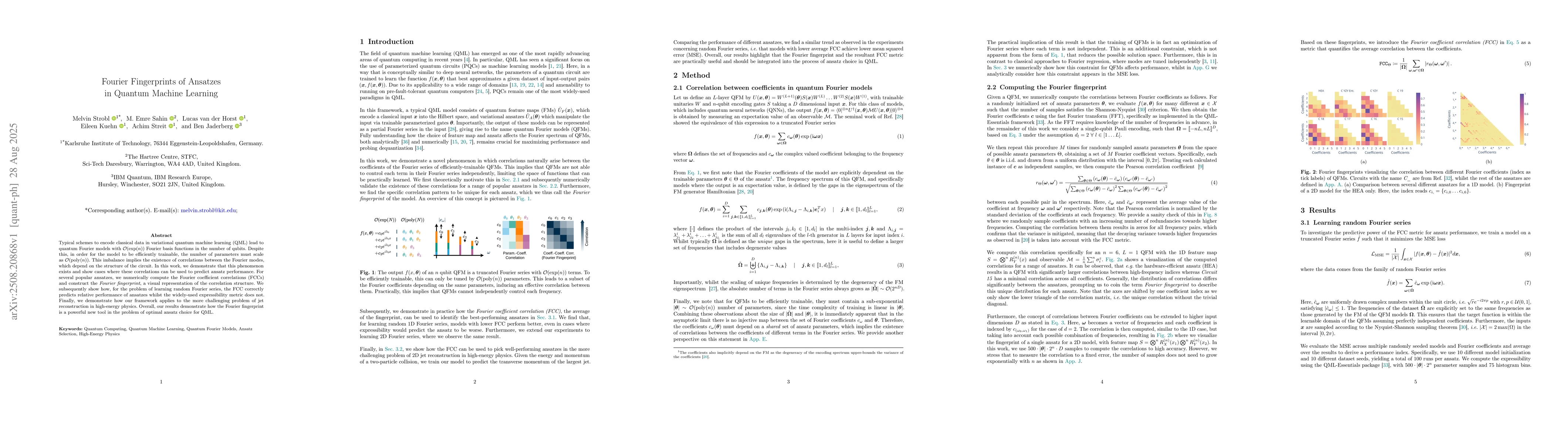 Thumbnail for Fourier Fingerprints of Ansatzes in Quantum Machine Learning