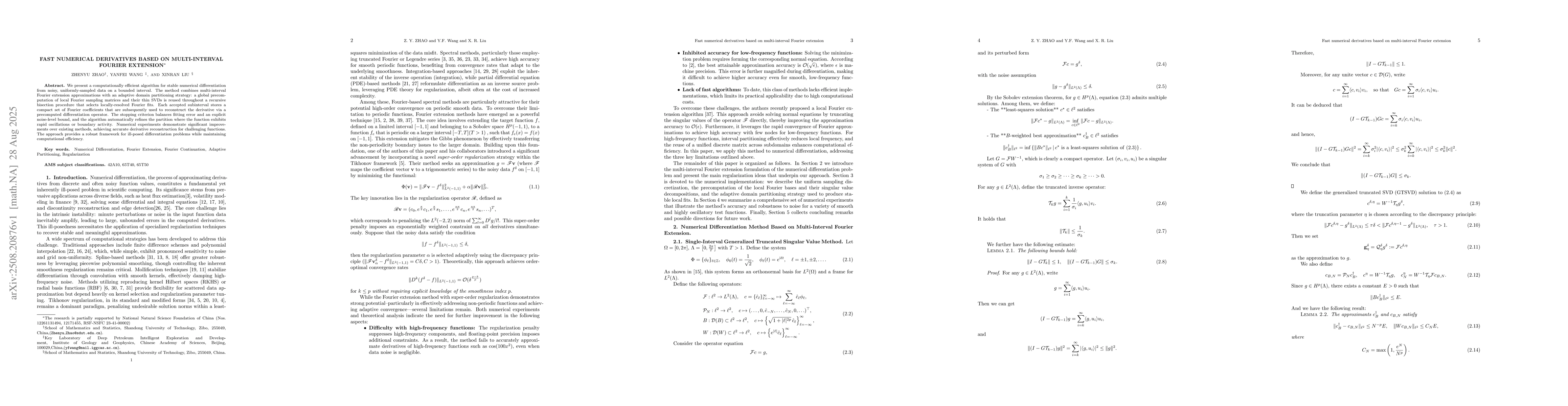 Thumbnail for Fast numerical derivatives based on multi-interval Fourier extension