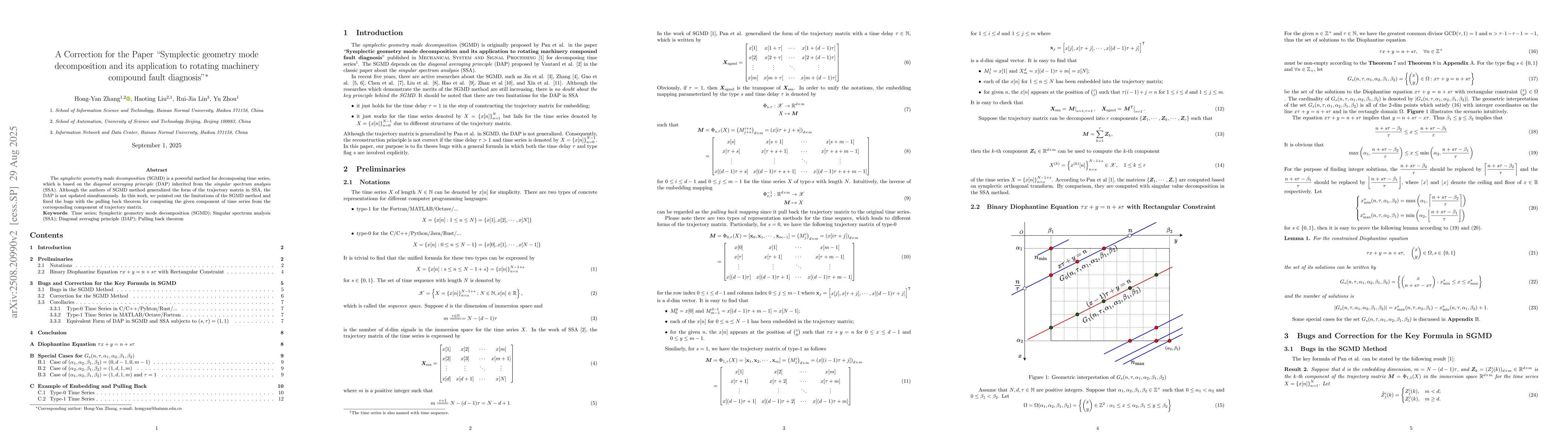 Thumbnail for A Correction for the Paper "Symplectic geometry mode decomposition and
  its application to rotating machinery compound fault diagnosis"