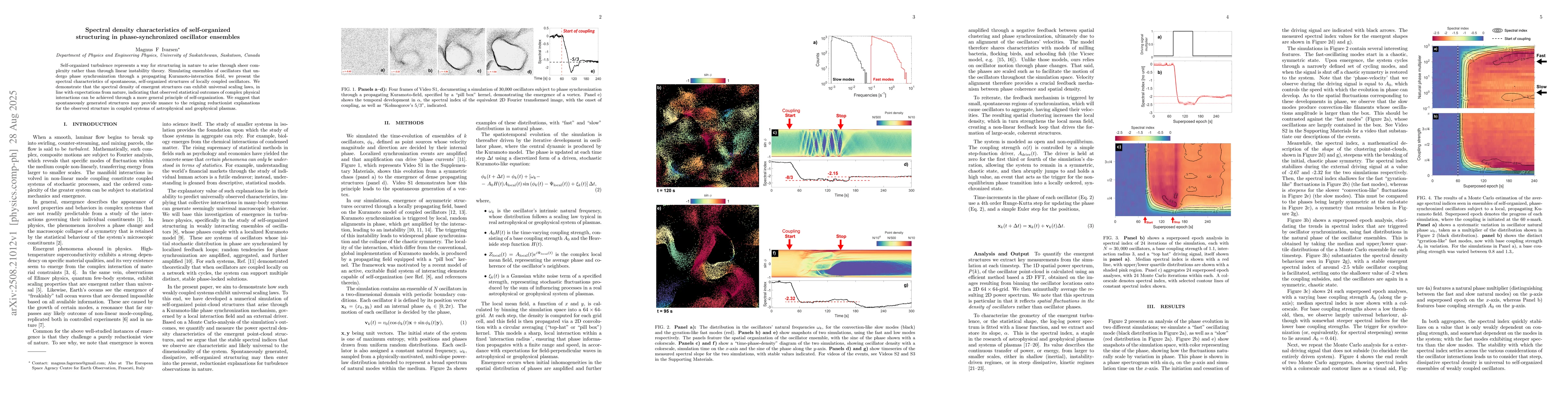 Thumbnail for Spectral density characteristics of self-organized structuring in
  phase-synchronized oscillator ensembles
