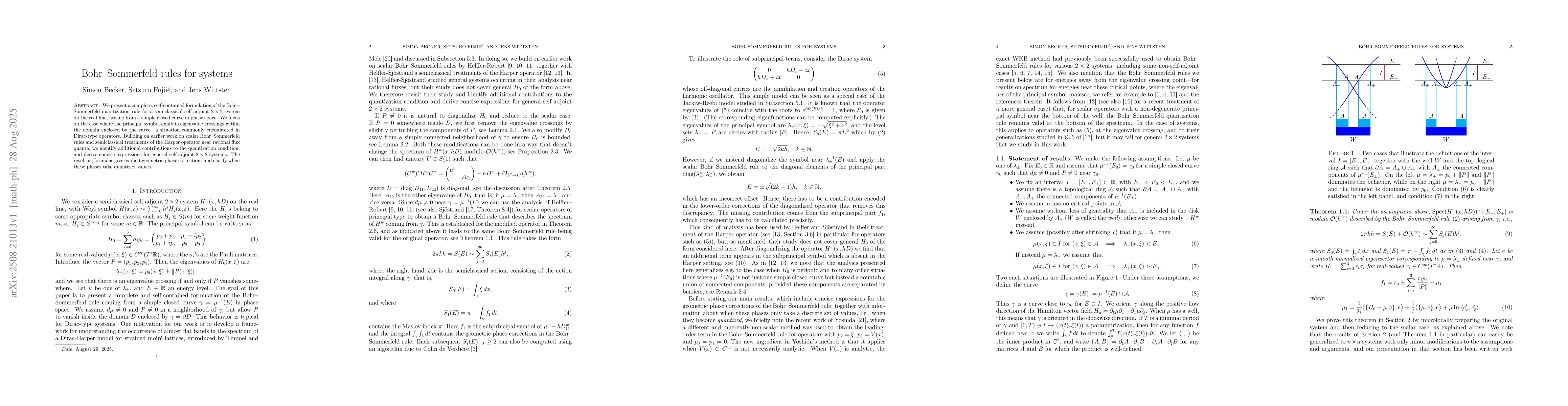 Thumbnail for Bohr--Sommerfeld rules for systems