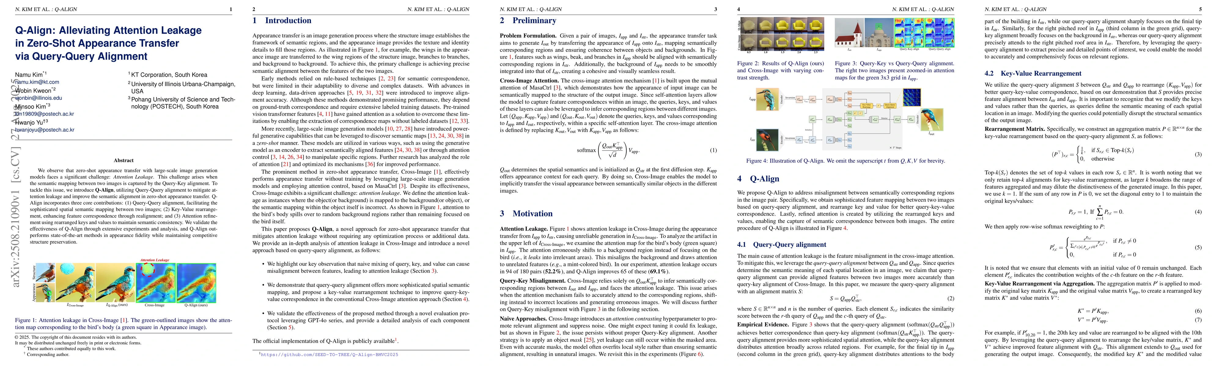 Thumbnail for Q-Align: Alleviating Attention Leakage in Zero-Shot Appearance Transfer
  via Query-Query Alignment