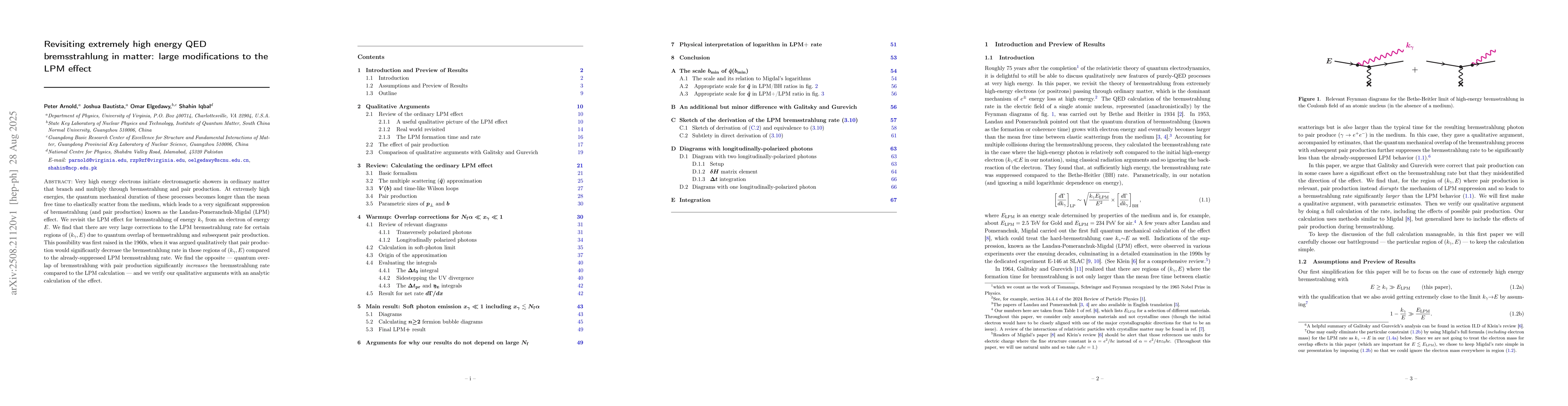 Thumbnail for Revisiting extremely high energy QED bremsstrahlung in matter: large
  modifications to the LPM effect