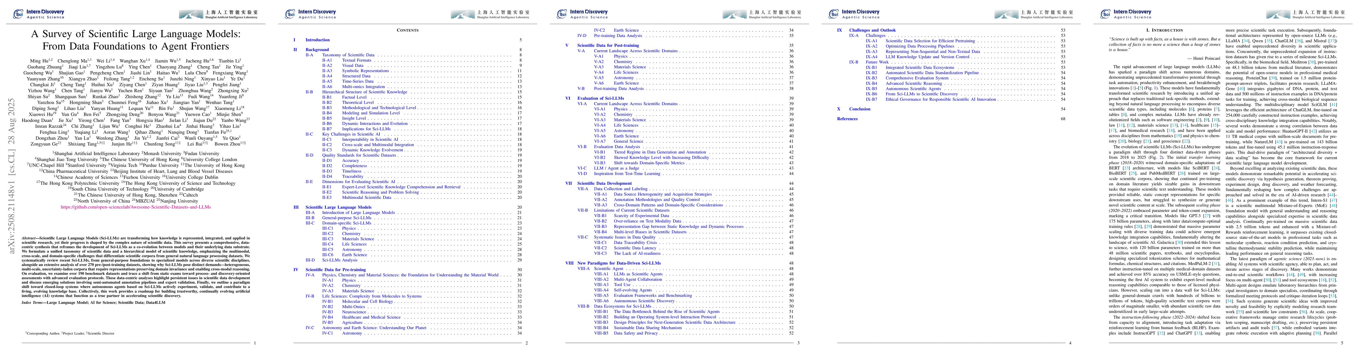 Thumbnail for A Survey of Scientific Large Language Models: From Data Foundations to
  Agent Frontiers