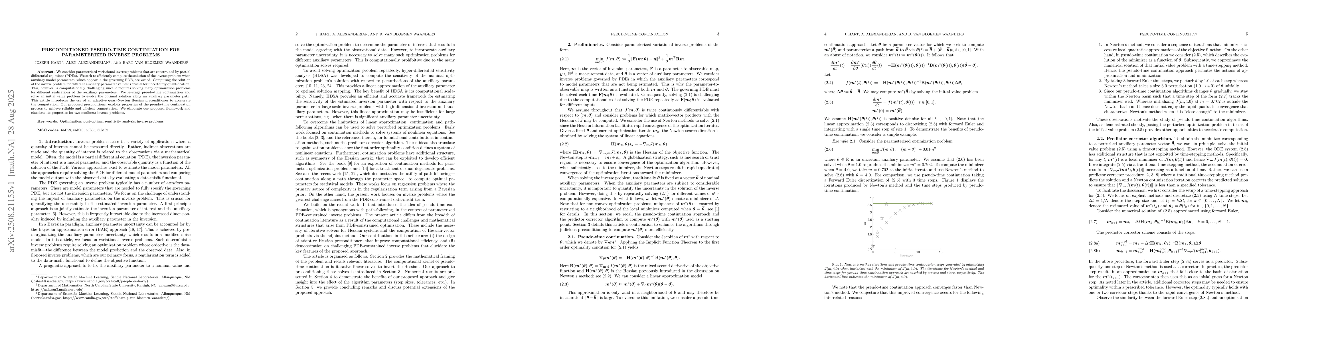 Thumbnail for Preconditioned pseudo-time continuation for parameterized inverse
  problems