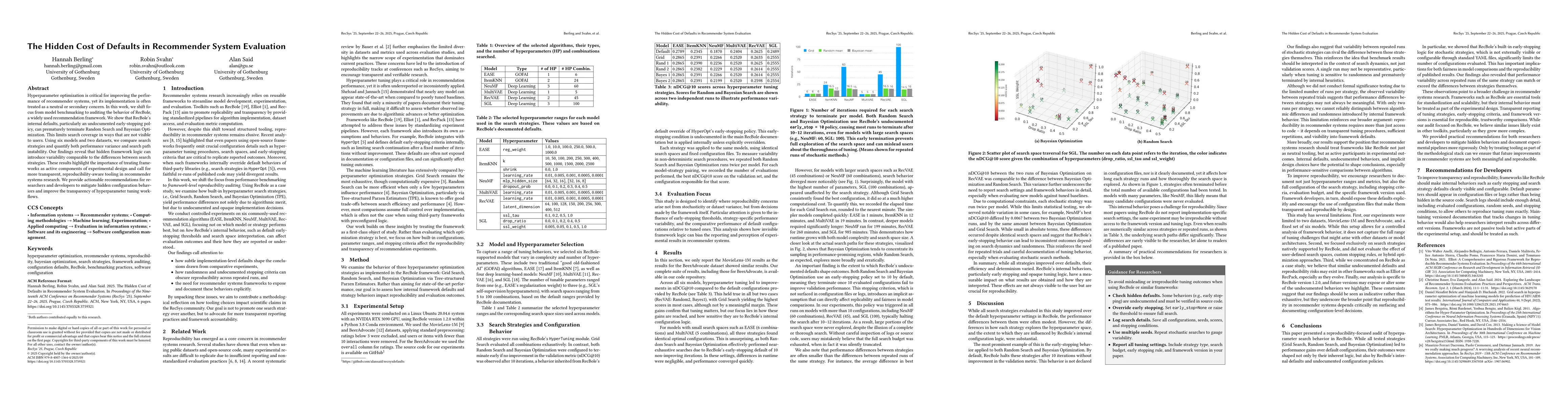 Thumbnail for The Hidden Cost of Defaults in Recommender System Evaluation