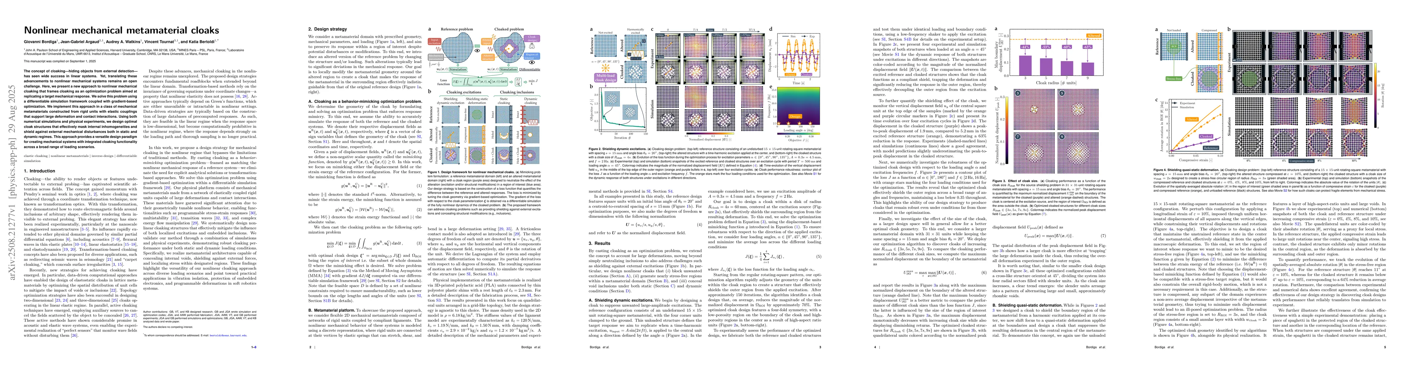 Thumbnail for Nonlinear mechanical metamaterial cloaks