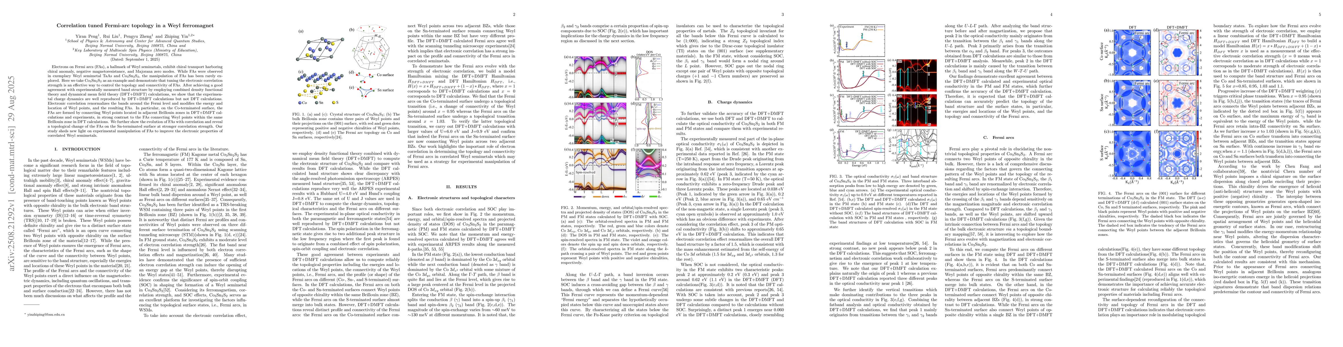 Thumbnail for Correlation tuned Fermi-arc topology in a Weyl ferromagnet