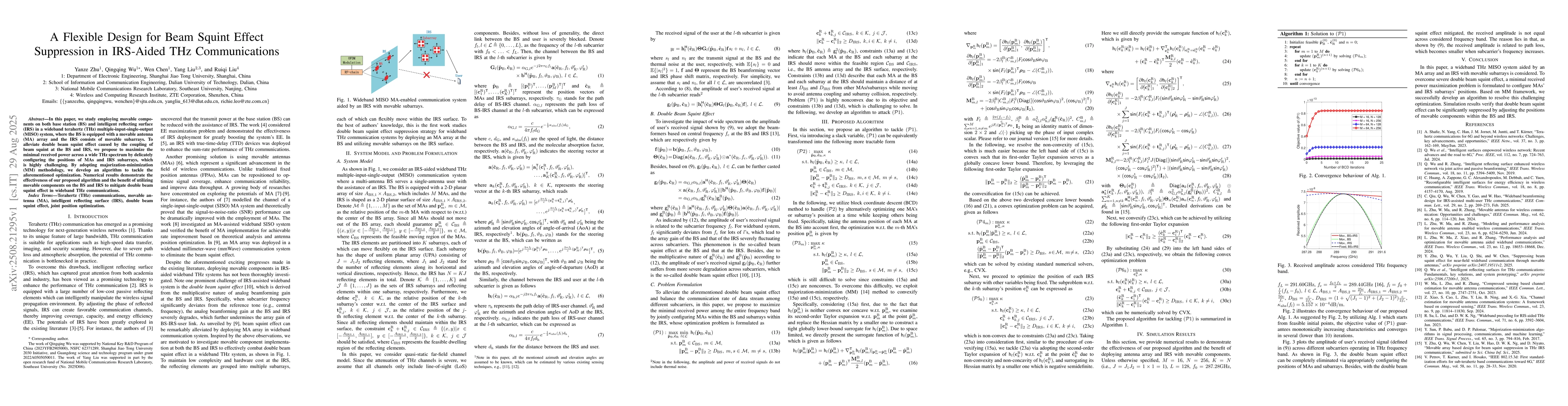 Thumbnail for A Flexible Design for Beam Squint Effect Suppression in IRS-Aided THz
  Communications