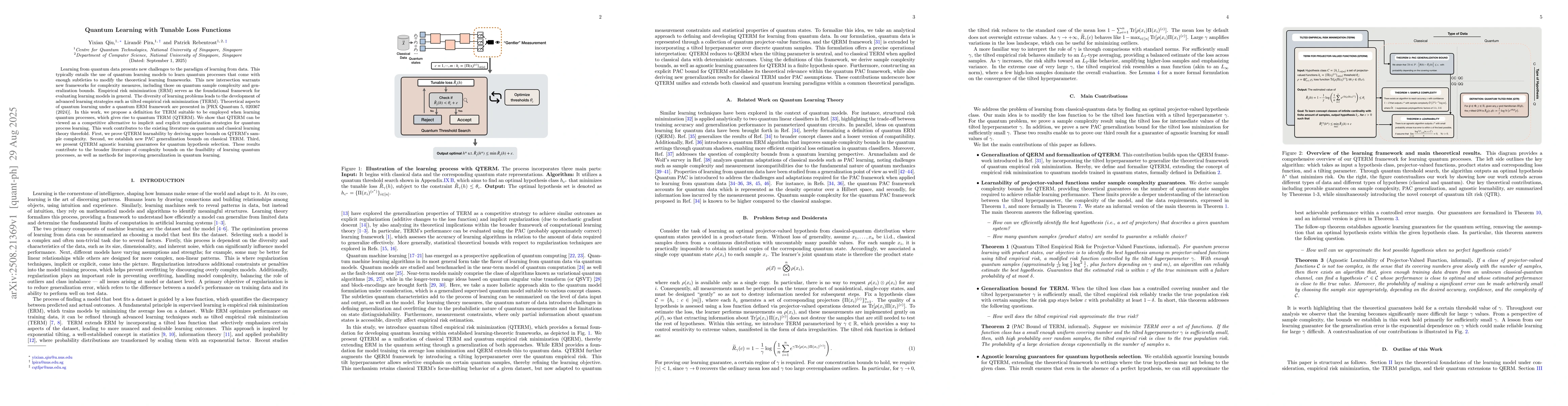 Thumbnail for Quantum Learning with Tunable Loss Functions
