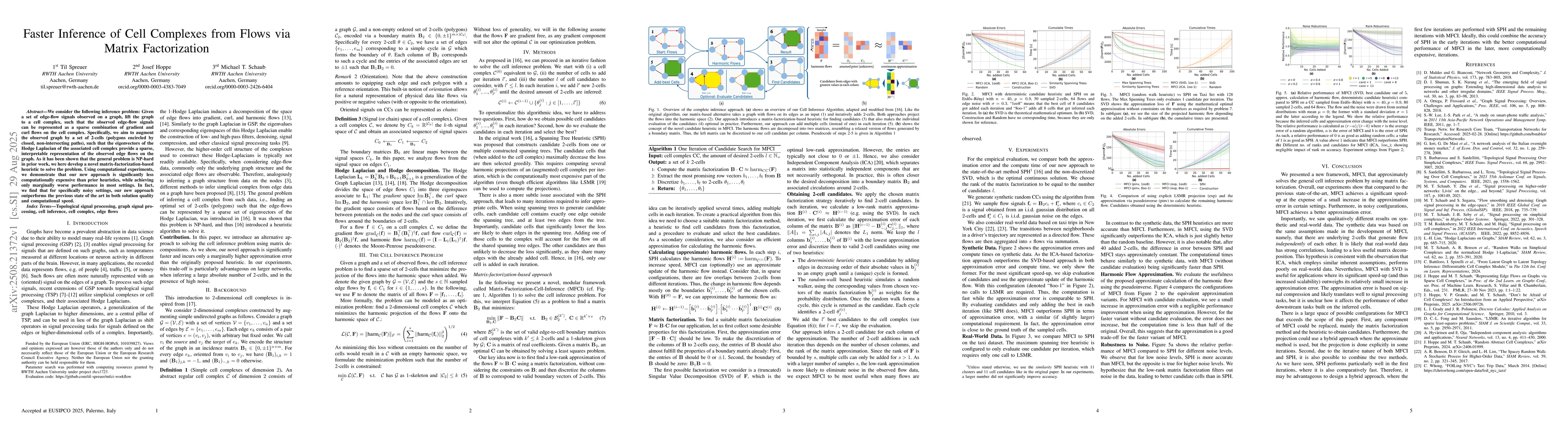 Thumbnail for Faster Inference of Cell Complexes from Flows via Matrix Factorization