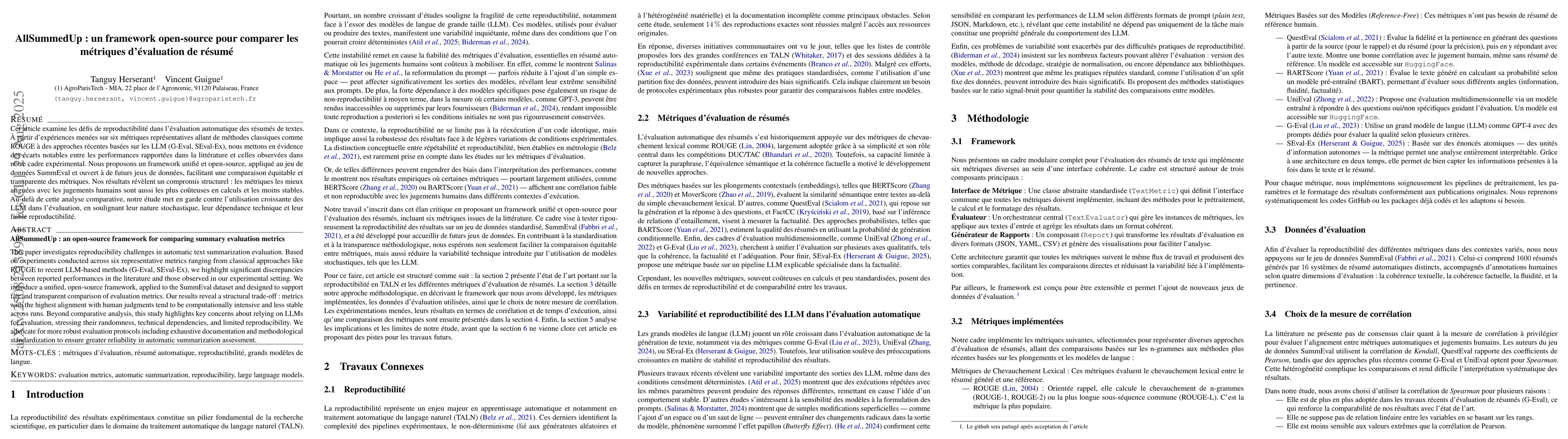 Thumbnail for AllSummedUp: un framework open-source pour comparer les metriques
  d'evaluation de resume