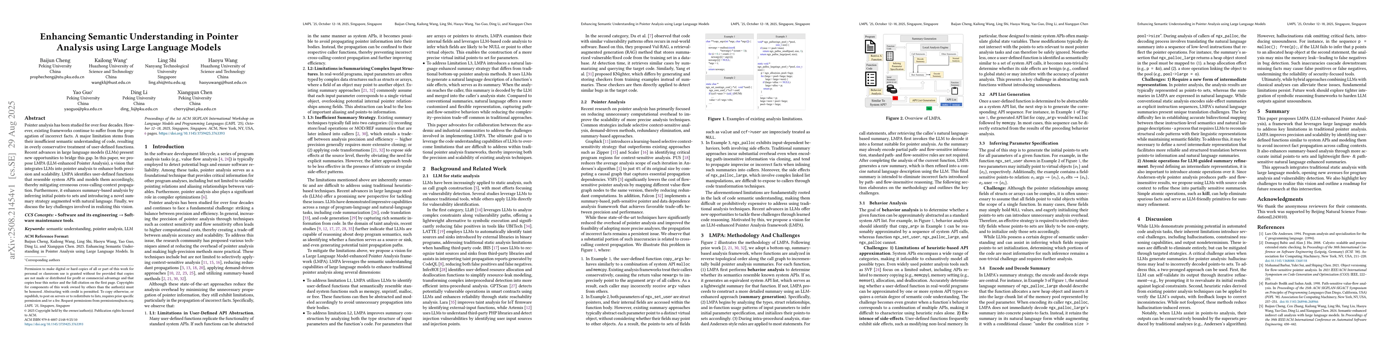 Thumbnail for Enhancing Semantic Understanding in Pointer Analysis using Large
  Language Models