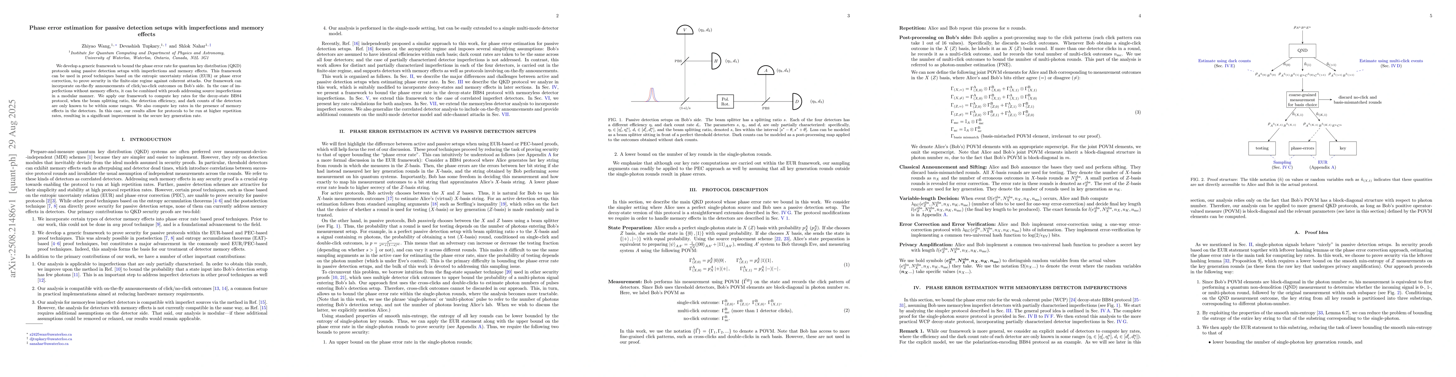 Thumbnail for Phase error estimation for passive detection setups with imperfections
  and memory effects
