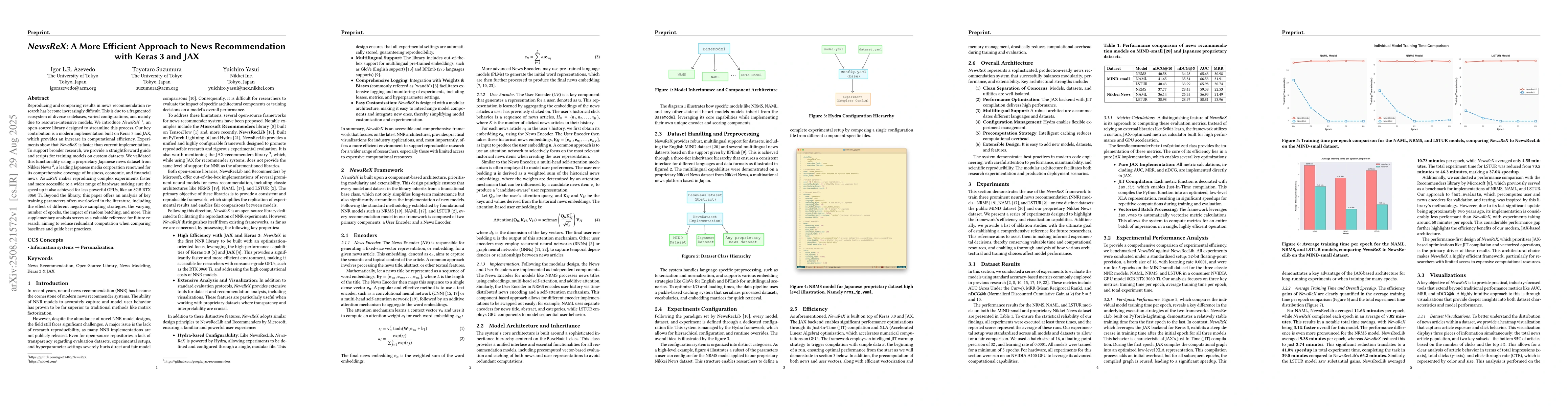 Thumbnail for NewsReX: A More Efficient Approach to News Recommendation with Keras 3
  and JAX