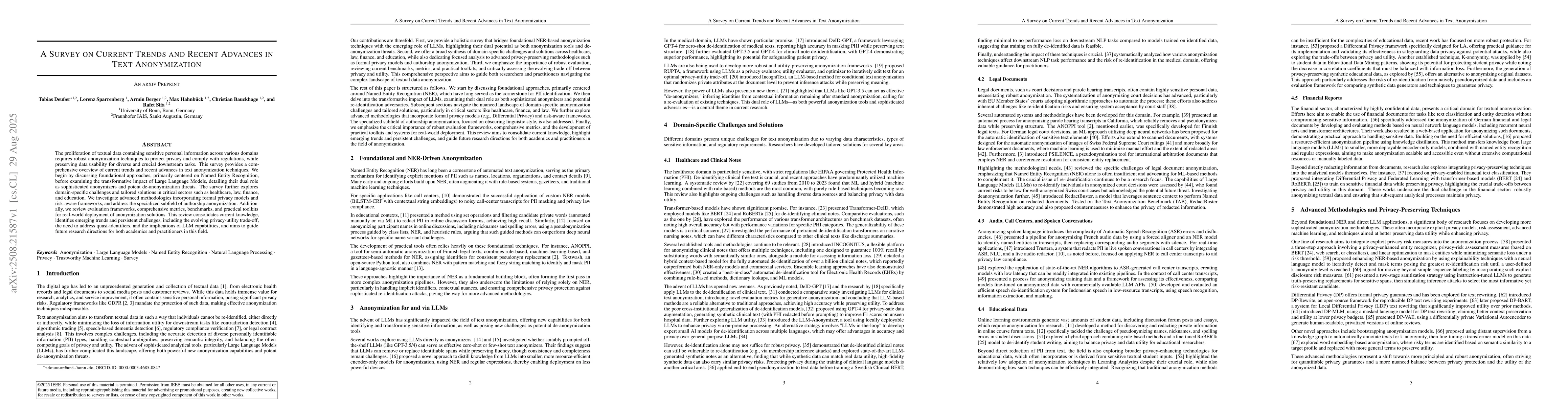 Thumbnail for A Survey on Current Trends and Recent Advances in Text Anonymization