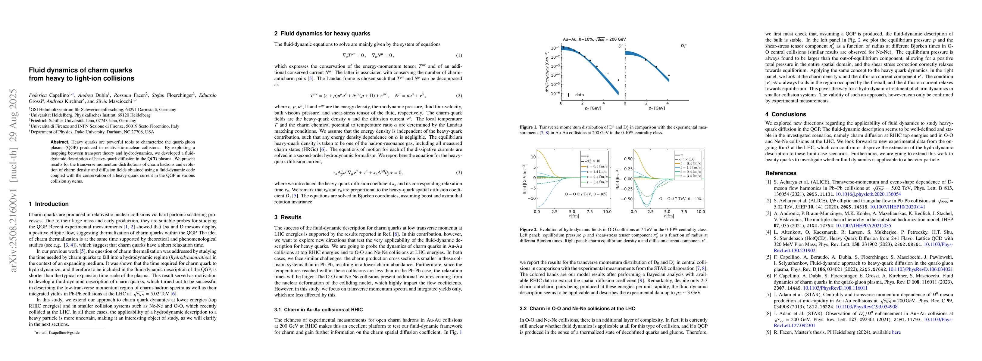 Thumbnail for Fluid dynamics of charm quarks from heavy to light-ion collisions
