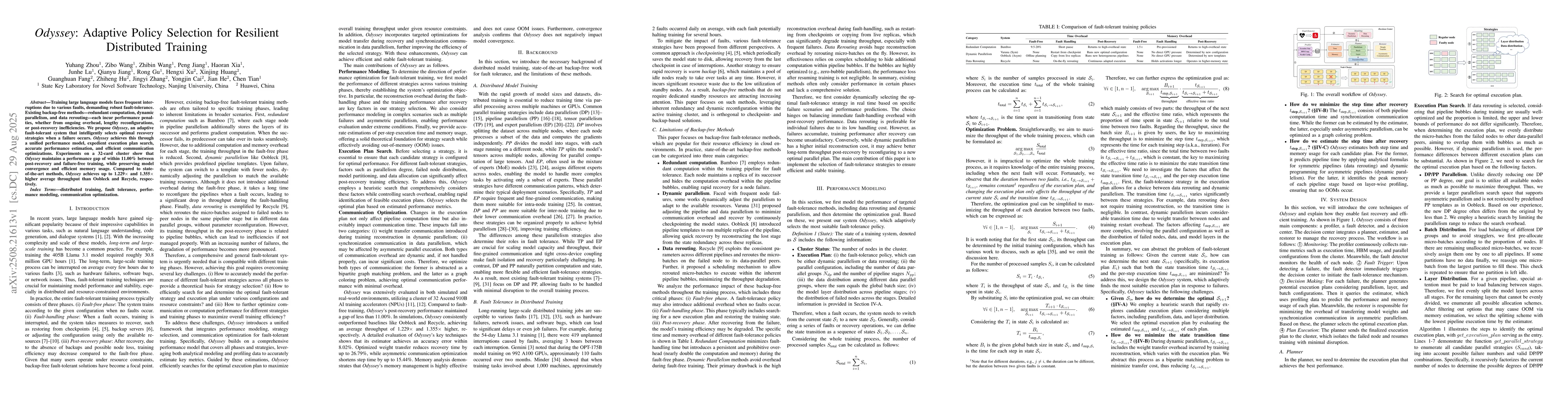 Thumbnail for Odyssey: Adaptive Policy Selection for Resilient Distributed Training