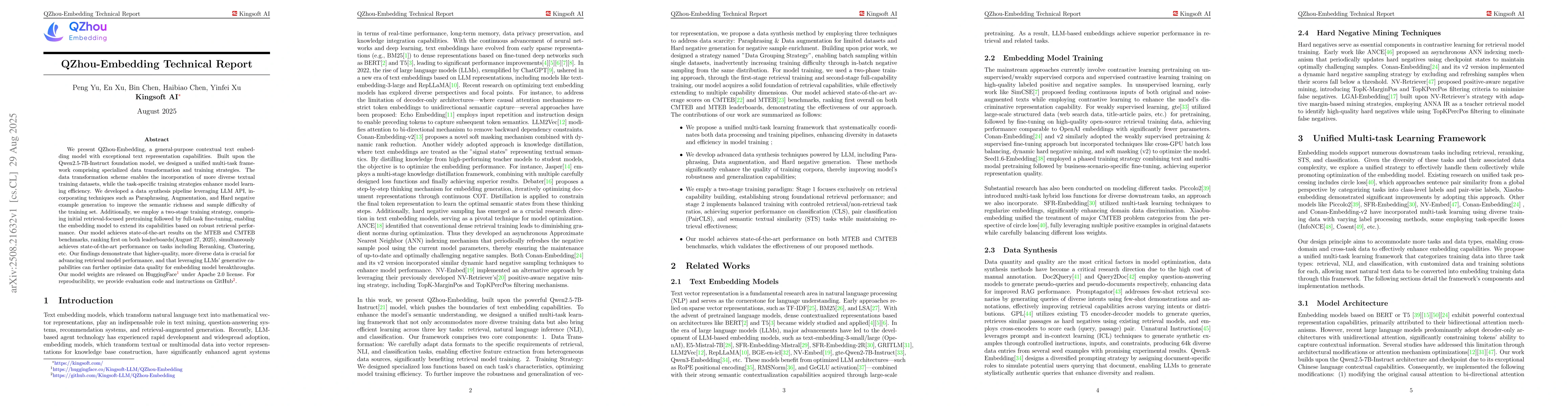 Thumbnail for QZhou-Embedding Technical Report