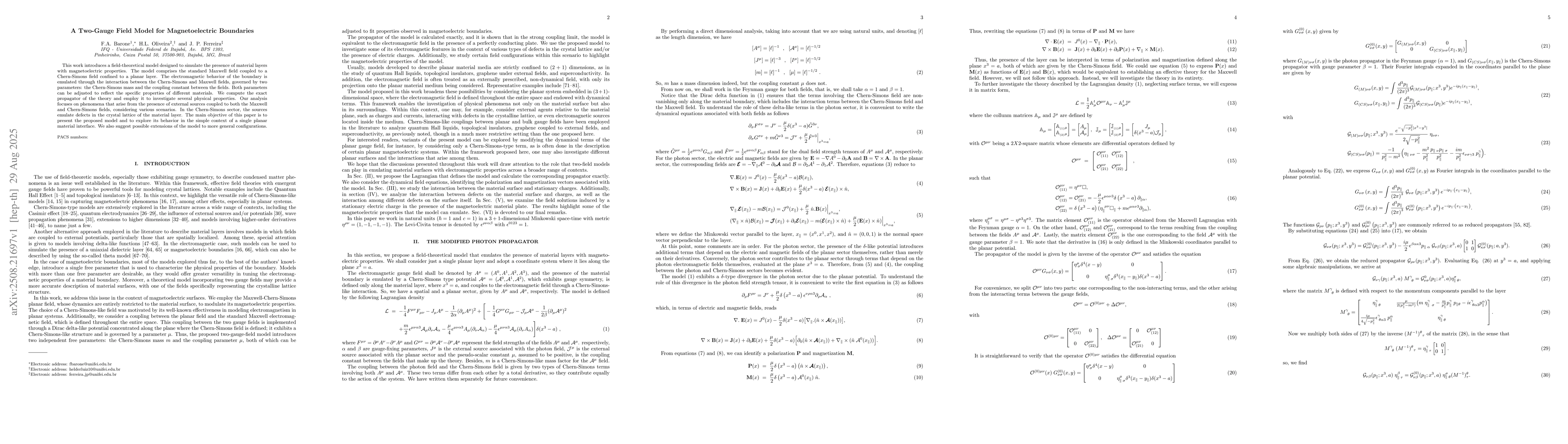 Thumbnail for A Two-Gauge Field Model for Magnetoelectric Boundaries