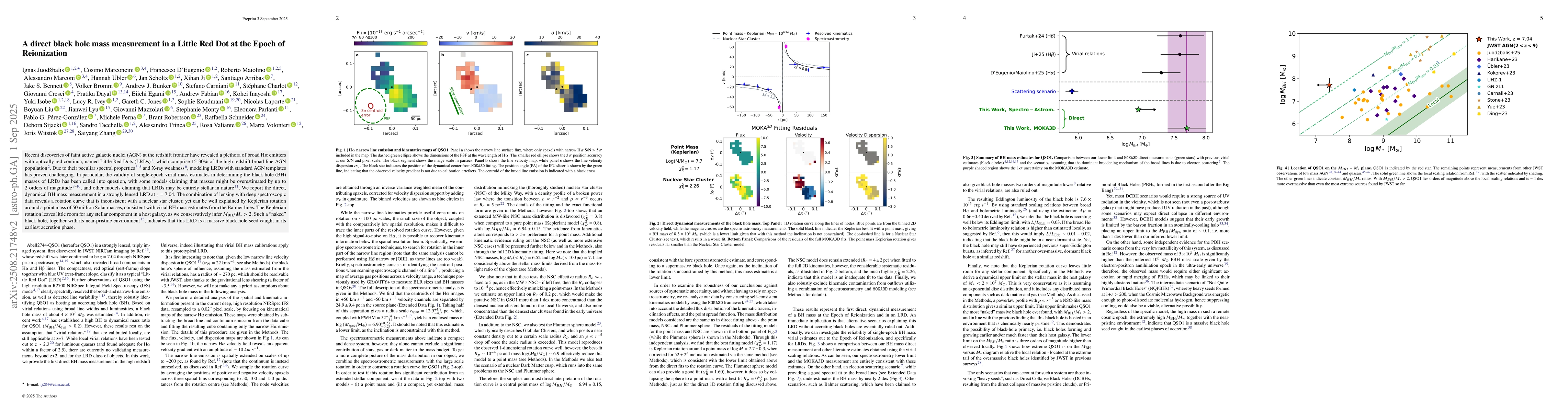Thumbnail for A direct black hole mass measurement in a Little Red Dot at the Epoch of
  Reionization