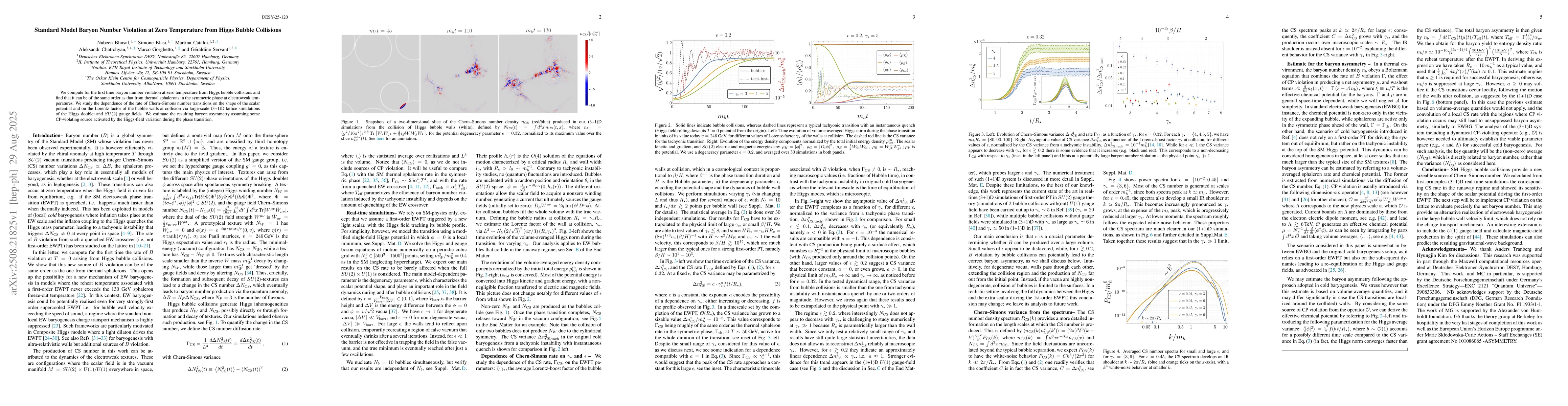 Thumbnail for Standard Model Baryon Number Violation at Zero Temperature from Higgs
  Bubble Collisions