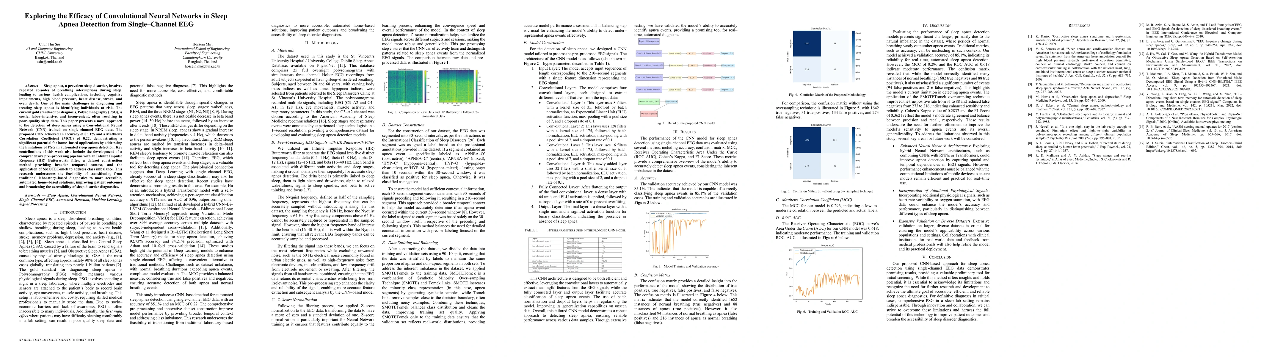 Thumbnail for Exploring the Efficacy of Convolutional Neural Networks in Sleep Apnea
  Detection from Single Channel EEG