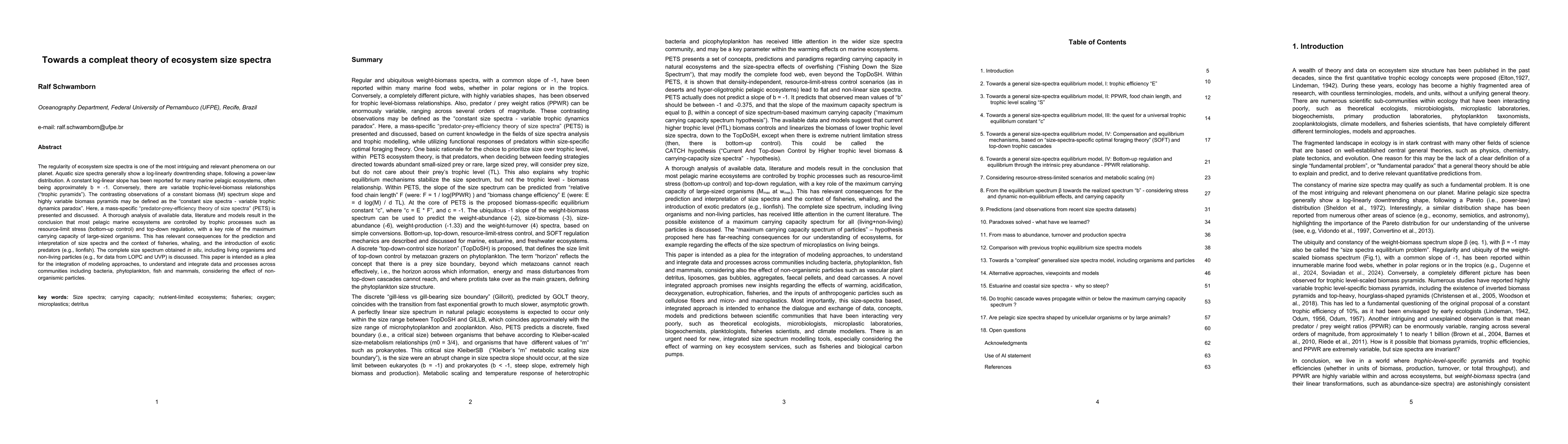 Thumbnail for Towards a compleat theory of ecosystem size spectra