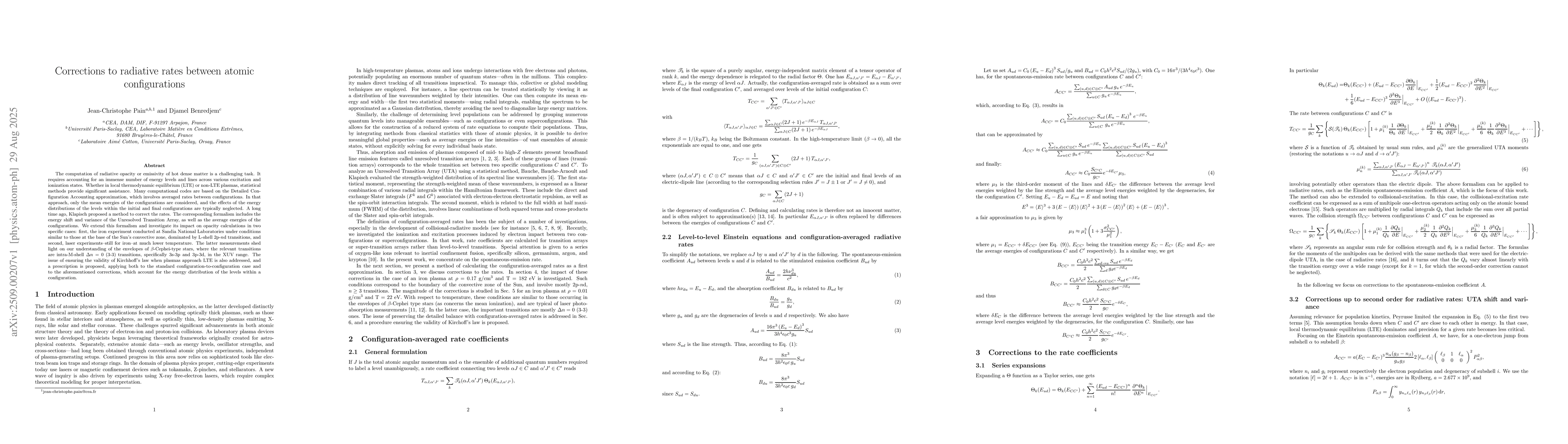 Thumbnail for Corrections to radiative rates between atomic configurations