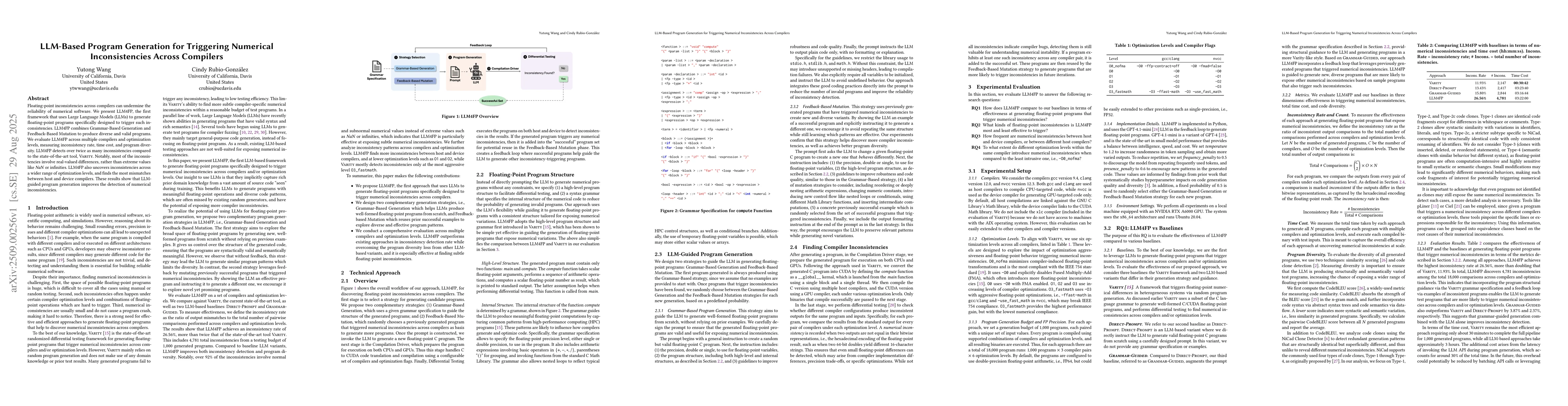 Thumbnail for LLM-Based Program Generation for Triggering Numerical Inconsistencies
  Across Compilers