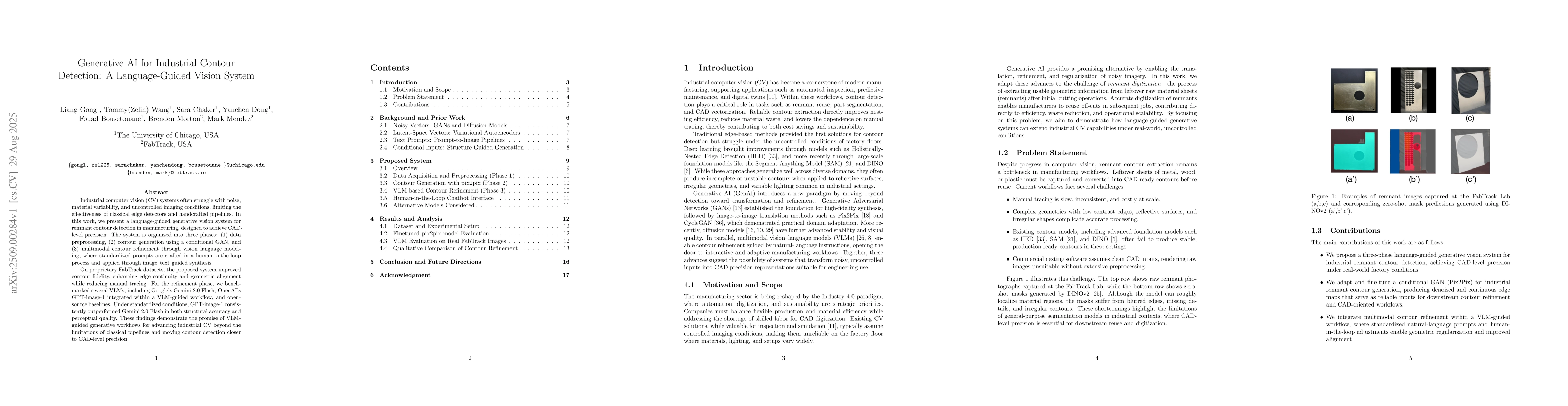 Thumbnail for Generative AI for Industrial Contour Detection: A Language-Guided Vision
  System