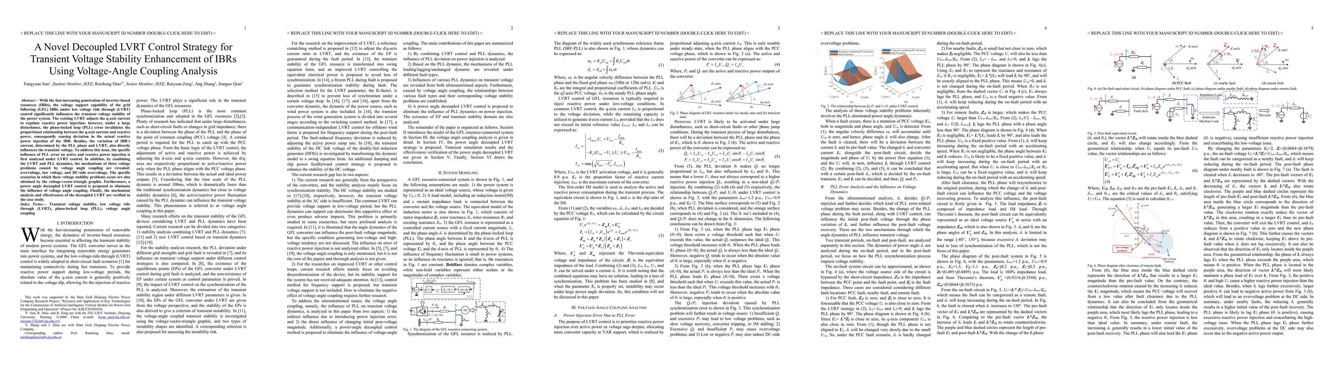 Thumbnail for A Novel Decoupled LVRT Control Strategy for Transient Voltage Stability
  Enhancement of IBRs Using Voltage-Angle Coupling Analysis