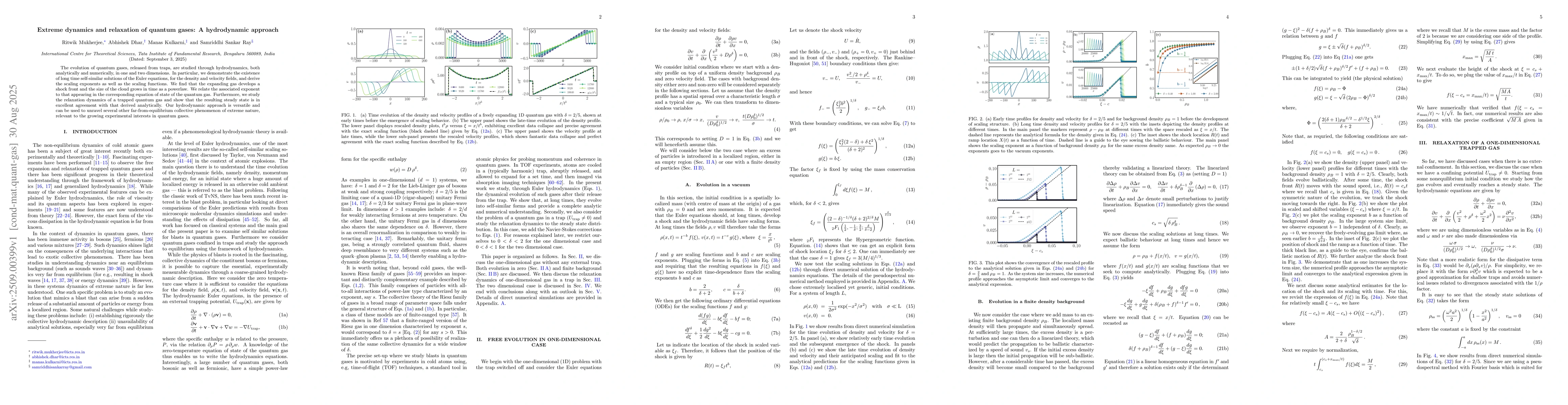 Thumbnail for Extreme dynamics and relaxation of quantum gases: A hydrodynamic
  approach