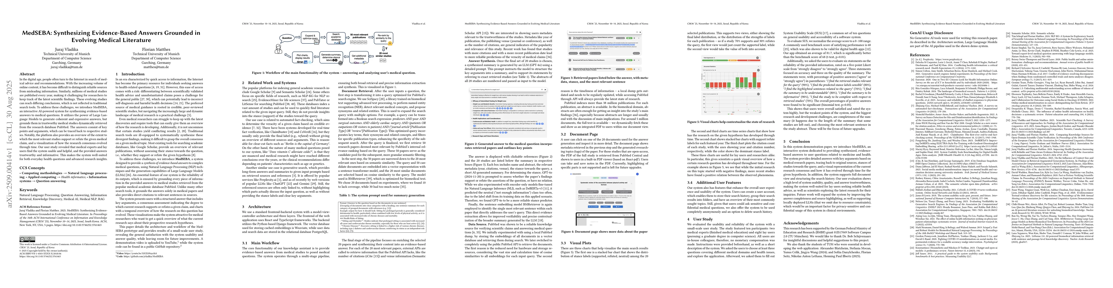 Thumbnail for MedSEBA: Synthesizing Evidence-Based Answers Grounded in Evolving
  Medical Literature